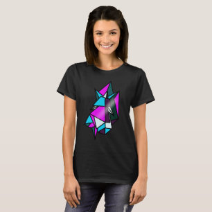T-shirt Formes géométriques triangulaires néon isométrique