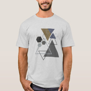 T-shirt Formes hexagones triangles/Abstraites