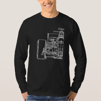 T-shirt Formula Racecar Schéma Course voiture pilote Formu
