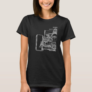 T-shirt Formula Racecar Schéma Course voiture pilote Formu