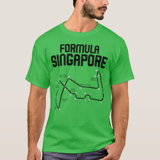 T-shirt Formula Singapore Racing Circuit Car Map Grand fri