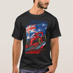 T-shirt Formule Australie Circuit de course Carte de voitu
