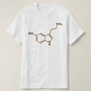T-shirt Formule chimique moléculaire de la sérotonine