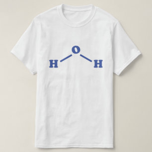 T-shirt Formule chimique moléculaire de l'eau