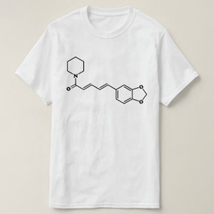 T-shirt Formule chimique moléculaire de poivre noir Piperi