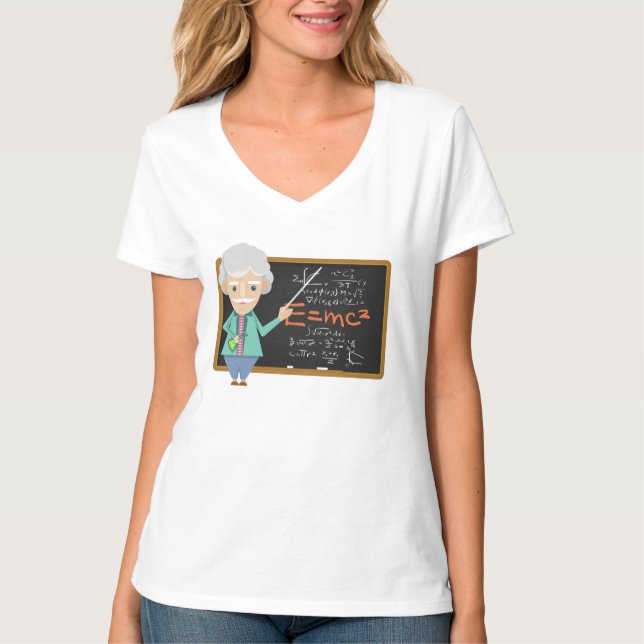 T-shirt Formule EMC2 du professeur de sciences (Devant)