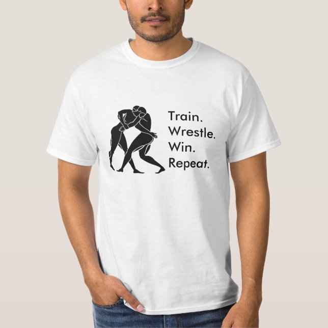 T-shirt Formule gagnante de lutte sportive grecque (Devant)