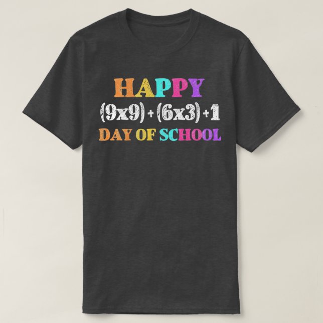 T-shirt Formule Math Amusante 100 Jours D'Enseignant Garço (Design devant)