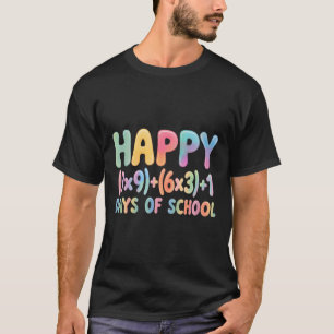 T-shirt Formule Mathématique 100 Jours D'école Équation Dr