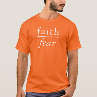 T-shirt Formule Mathématique Foi Sur La Peur Orange