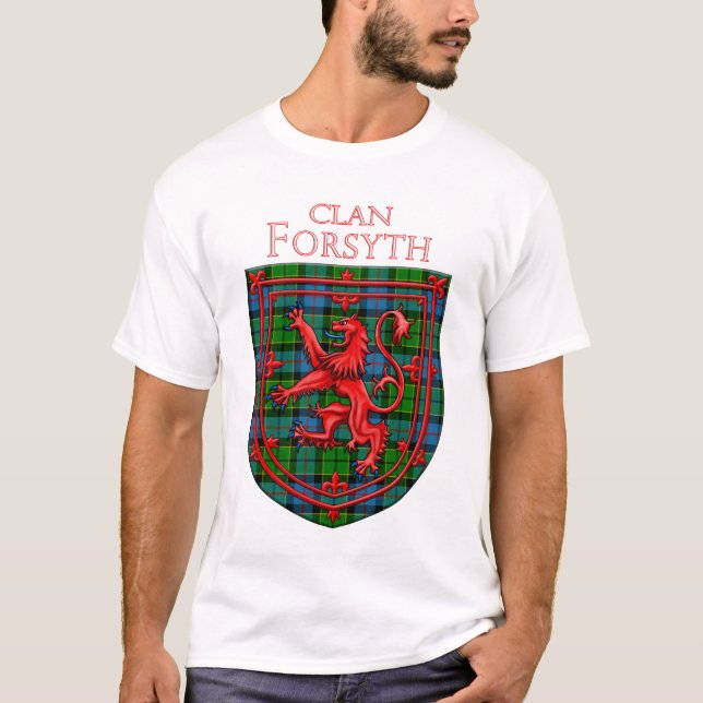 T-shirt Forsyth Tartan Scottish Plaid Lion Rampant (Devant)