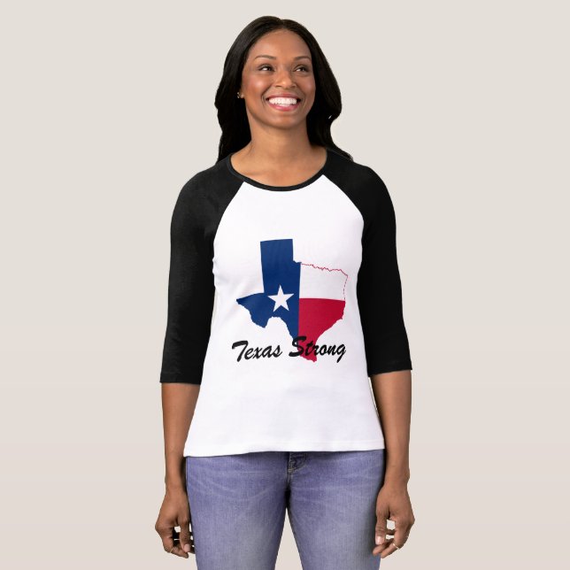 T-shirt fort de Harvey le Texas d'ouragan (Devant entier)