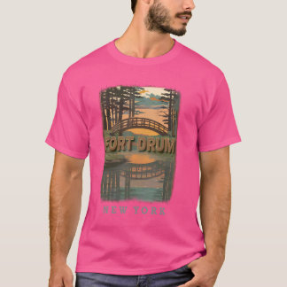 T-shirt Fort Drum New York NY Tranquil Waters SD678