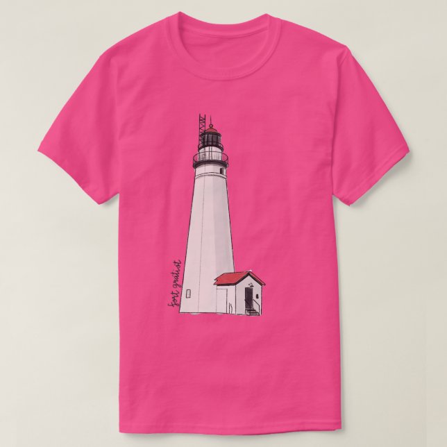 T-shirt Fort Gratiot Port Huron Lighthouse (Design devant)