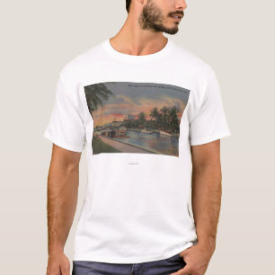 T-shirt Fort Lauderdale, FL - nouvelle vue de rivière et