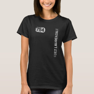 T-shirt Fort Lauderdale Florida 754 Indicatif régional Rtr