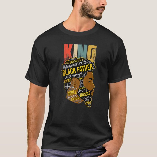 T-shirt Fort Roi Noir Afro-Africain Afro-Américain Naturel (Devant)