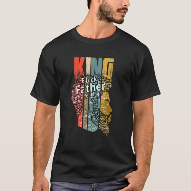 T-shirt Fort Roi Noir Afro-Africain Afro-Américain Naturel (Devant)