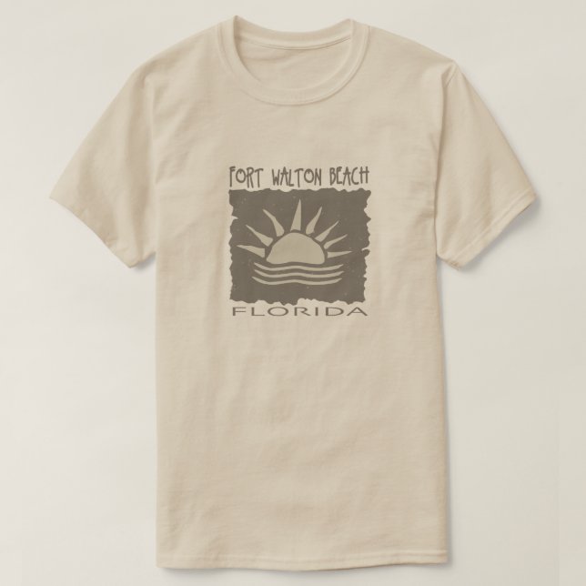 T-shirt Fort Walton Beach, Floride avec design solaire (Design devant)