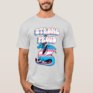 T-shirt Forte Et Fière - Dragon De Fierté Transgenre