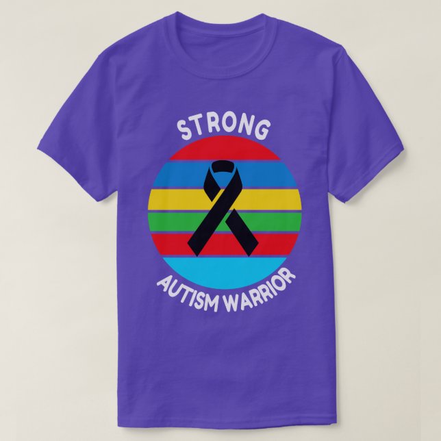 T-shirt Forte guerrière de l'autisme (Design devant)