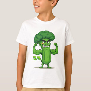T-shirt Forte Légume Club-Flexing Broccoli Drôle Cartoon