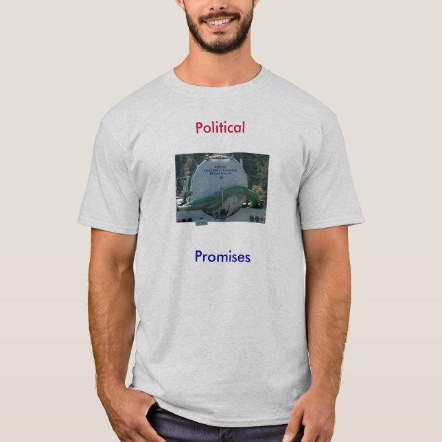 T-shirt fosse septique, promesses politiques (Devant)