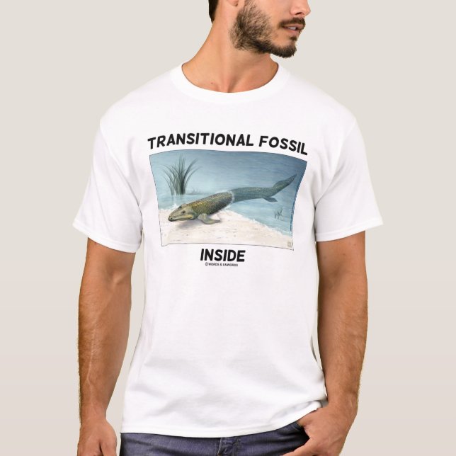 T-shirt Fossiles transitoires à l'intérieur de Tiktaalik r (Devant)