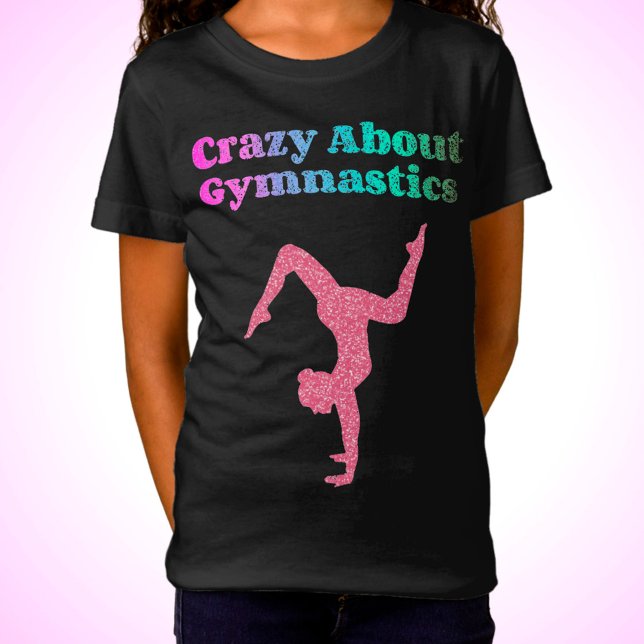T-Shirt Fou à propos de la gymnastique Poignée Font Distre (Créateur téléchargé)