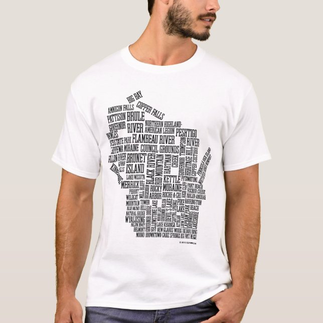 T-shirt FOU AU SUJET des parcs d'état du Wisconsin (Devant)