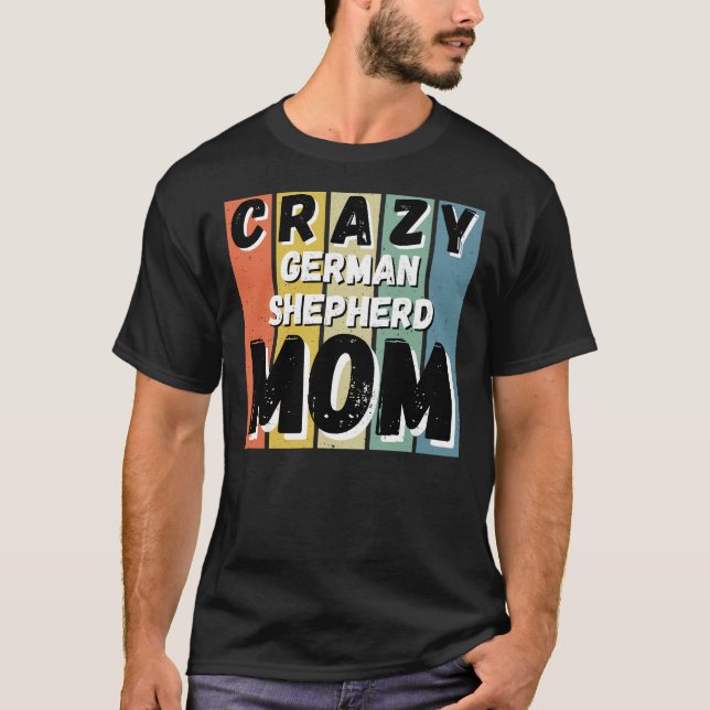 T-shirt Fou berger allemand maman chien (Devant)