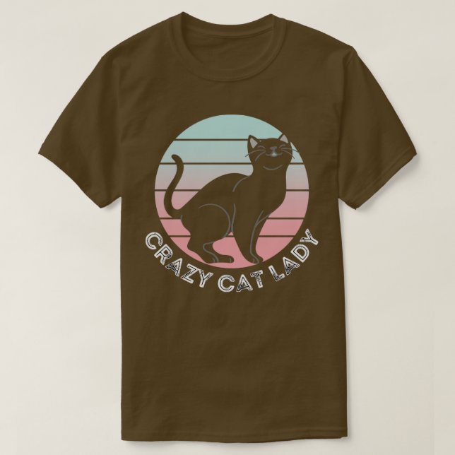 T-shirt Fou Chat Lady Chat Merch Design1 (Design devant)