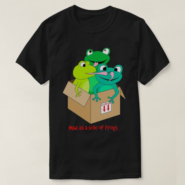 T-shirt fou comme une boîte de grenouilles (Design devant)