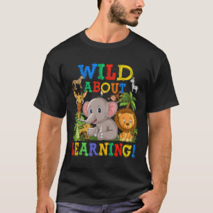 T-shirt Fou d'apprendre Les Animaux de Safari Jungle Byck