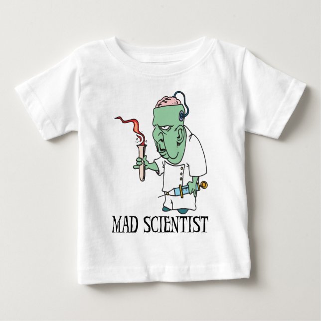 T-shirt fou de scientifique (Devant)