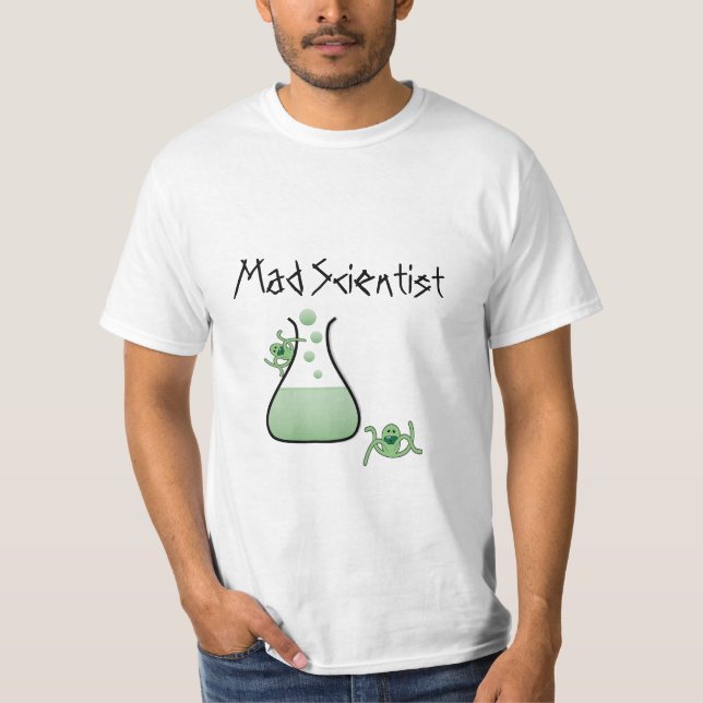 T-shirt fou de scientifique (Devant)