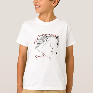 T-shirt fou de sonnerie de cheval de filles