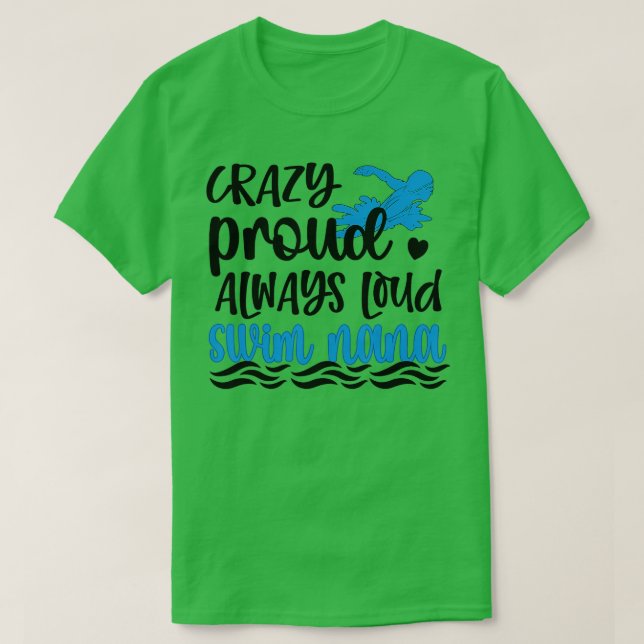 T-shirt Fou Fier Nage Nana D'Une Nana Grand-Mère (Design devant)