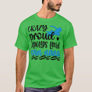 T-shirt Fou Fier Nage Nana D'Une Nana Grand-Mère