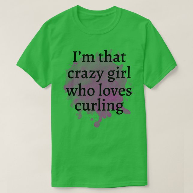 T-shirt Fou fille curling (Design devant)