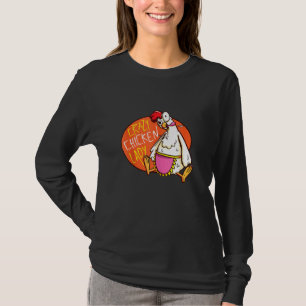 T-shirt Fou Lady Poulet Mama Hen Maman Lover Farmer