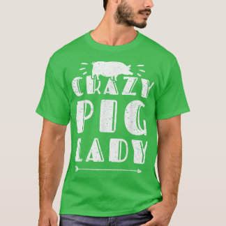 T-shirt Fou Ping Lady Pig Lover Animal Farming