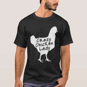 T-shirt Fou Poule Lady Farmer Fierté Humour Fille