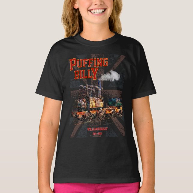 T-shirt Foudre Billy Steam Train Anglais Locomotive (Devant)