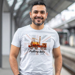 T-shirt Foudre Billy Steam Train Anglais Locomotive