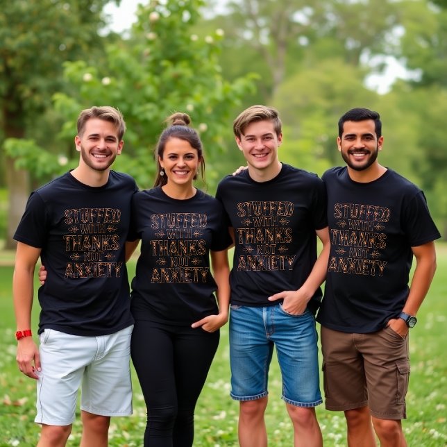 T-shirt Foufflé De Merci, Pas D'Anxiété Thanksgiving (Créateur téléchargé)