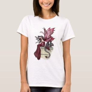 T-shirt Fougueuse Ruby Gothique Rouge Fée et Dragon