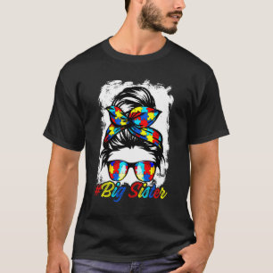 T-shirt Foulard Big Sister Filles Femmes Autisme Coiffure