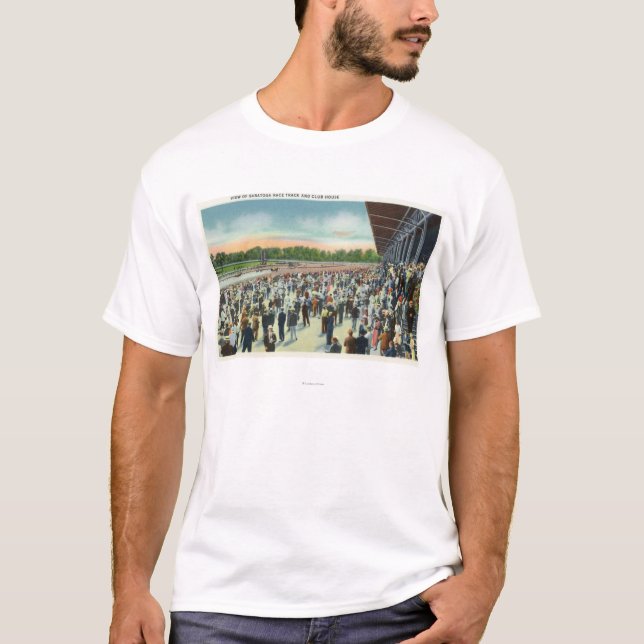 T-shirt Foules à la voie de course de Saratoga et au (Devant)
