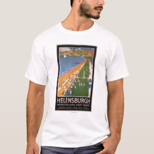 T-shirt Foules le long d'affiche de chemins de fer de